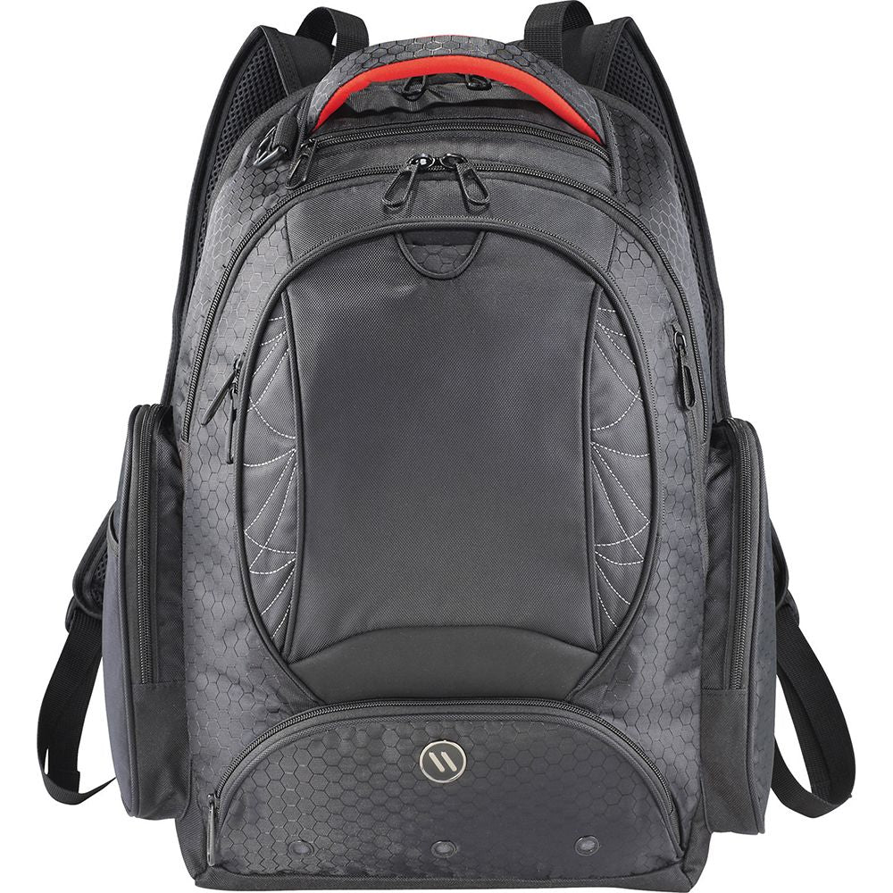 Sleek Padded Vapor Laptop Bag Backpack with padded compartment for 15.6" laptops and ample storage for essentials and tech.