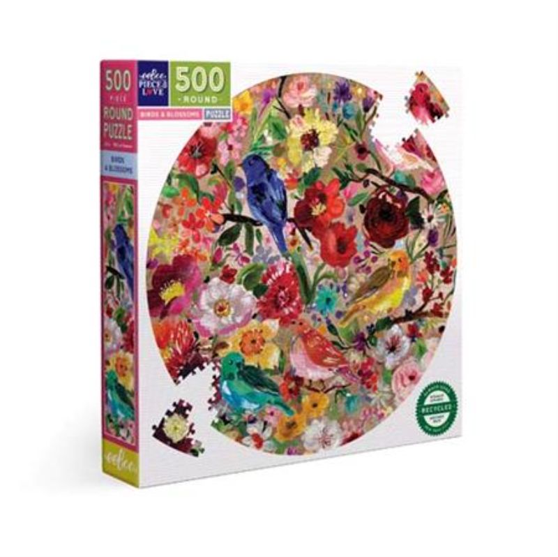 Jigsaw Puzzle - eeBoo Birds & Blossoms Rd (500pcs)