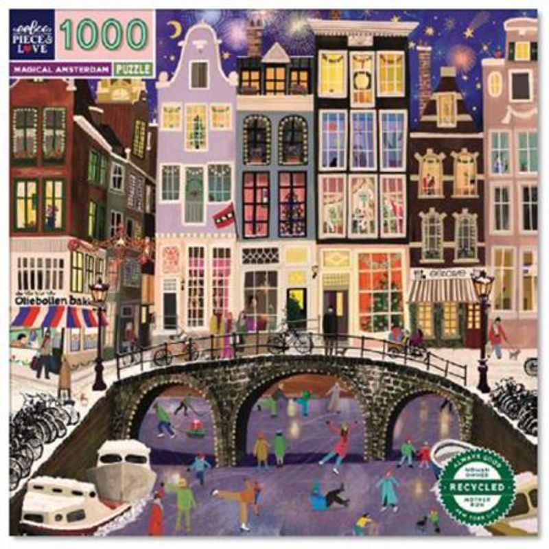 Puzzle - eeBoo Magical Amsterdam (1000pcs)