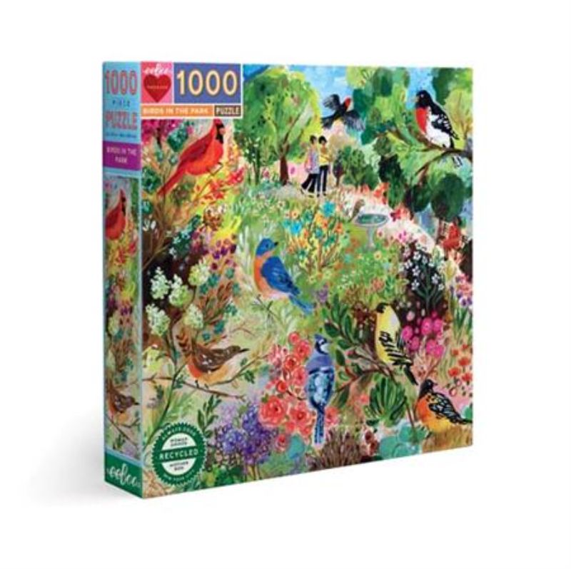 Jigsaw Puzzle - eeBoo Birds in the Park sq (1000pcs)