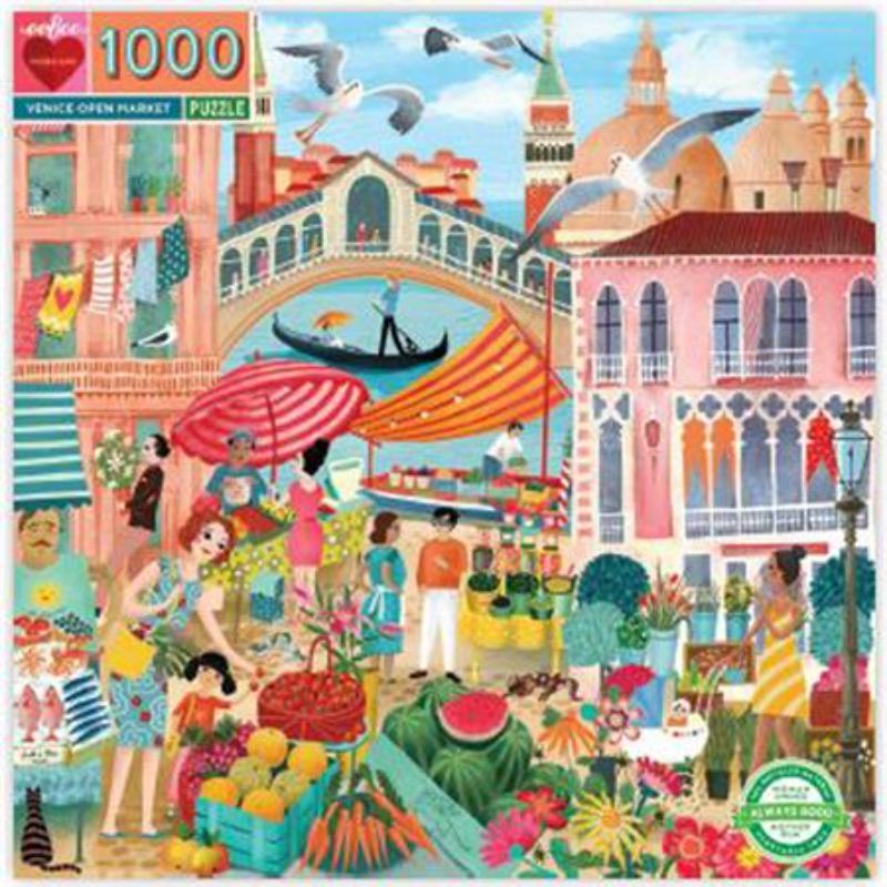 Jigsaw Puzzle - eeBoo Venice Open Market Sq (1000pcs)