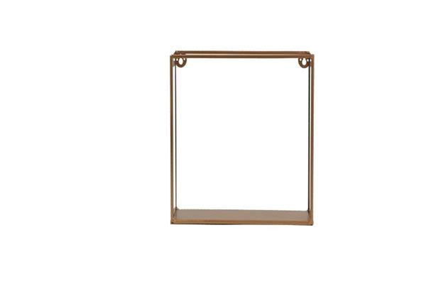 Soft gold geometric shadow box with glass for displaying cherished memories and treasures; ideal for home decor.
