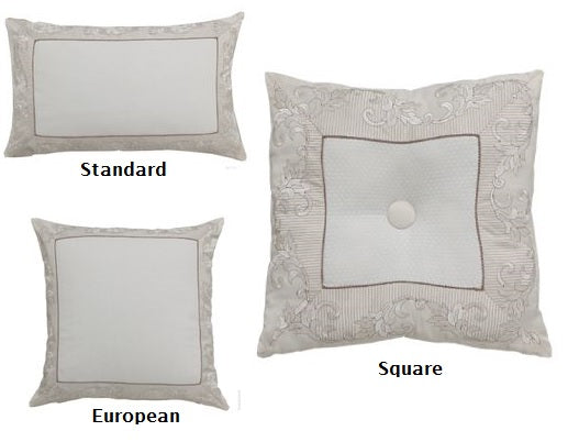Elegant ivory duvet cover with jacquard diamond pattern and latte embroidery, perfect for queen-sized beds.