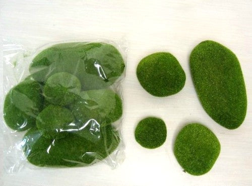 Seven assorted lightweight imitation rocks designed for landscaping and decor, mimicking real stones without maintenance.