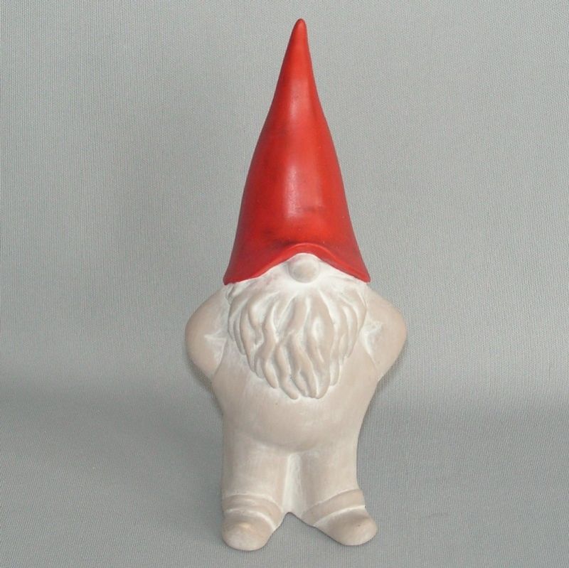 Christmas gnome ornament with hands behind back, 23cm tall, perfect for festive decor and holiday gatherings.