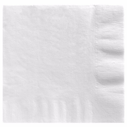 Beverage Napkins Frosty White 2 Ply - Pack of 20