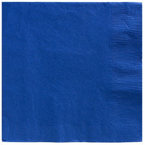 Luncheon Napkins Bright Royal Blue 2 Ply - Pack of 20