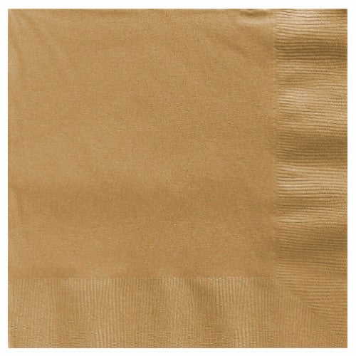 Luncheon Napkins Gold 2 Ply - Pack of 20