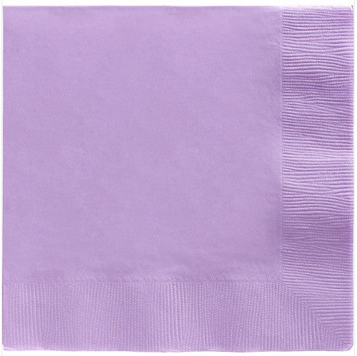 Elegant lavender lilac 2-ply dinner napkins, 40cm x 40cm, ideal for stylish dining and celebrations, pack of 20.