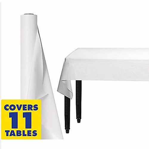 Tablecover Roll White Plastic