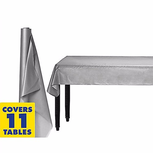 Tablecover Roll Silver Plastic