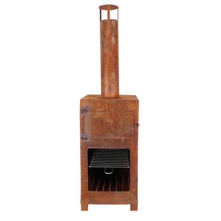 Terrace Heater with Pizza Oven - Rust
