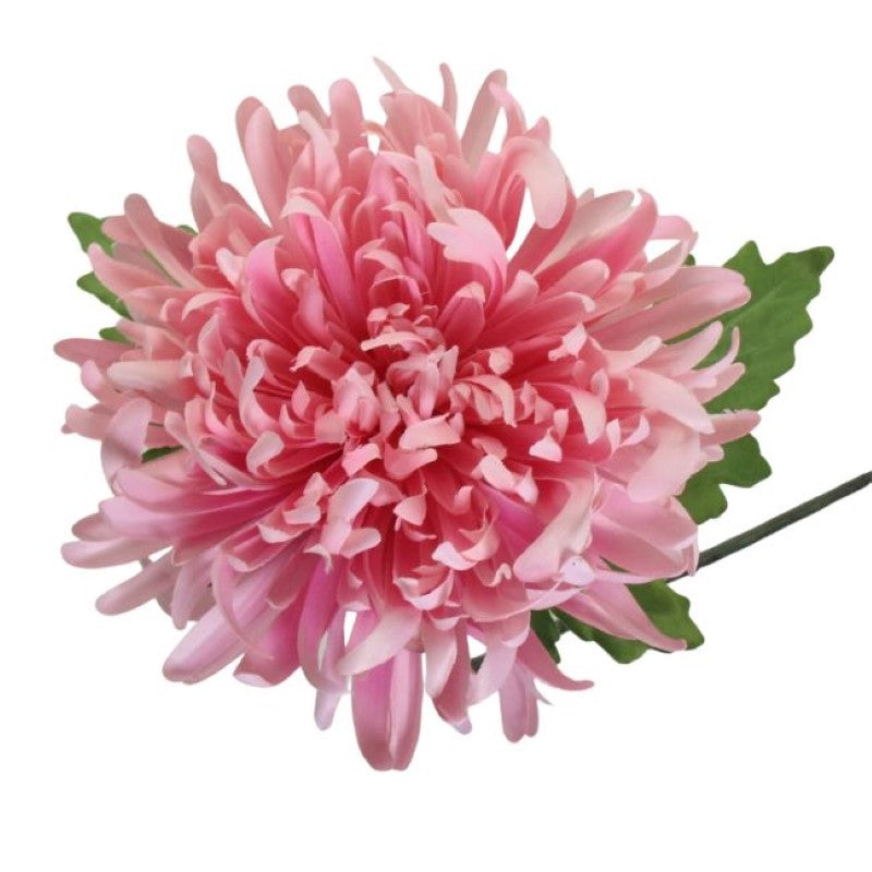 Artificial pink chrysanthemum stem, 73cm tall, perfect for home decor, adding elegance and vibrancy wherever placed.