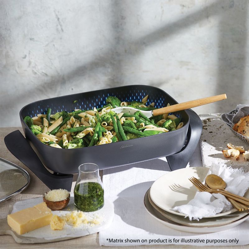 DiamondForce™ Banquet Frypan in dark blue, featuring a diamond-infused non-stick coating and variable temperature control for versatile cooking.