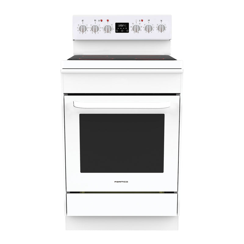 Freestanding Stove - 600mm  Ceramic Cooktop - 8 Function Electric Oven - White