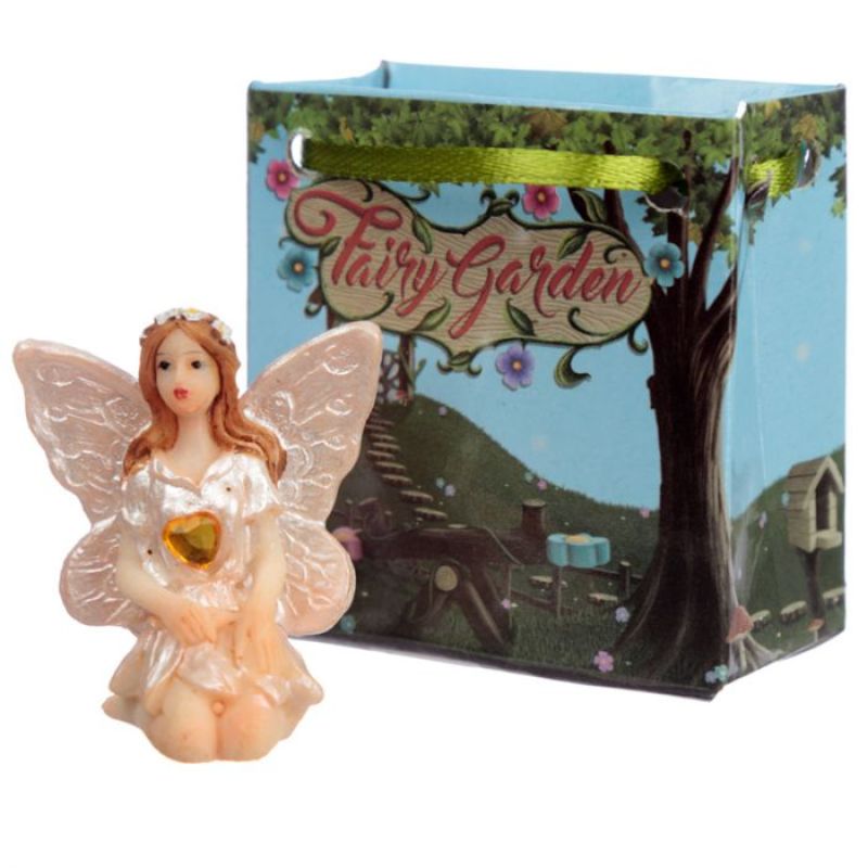 Set of 24 assorted gemstone fairies in mini gift bags, perfect for gifts or party favors.