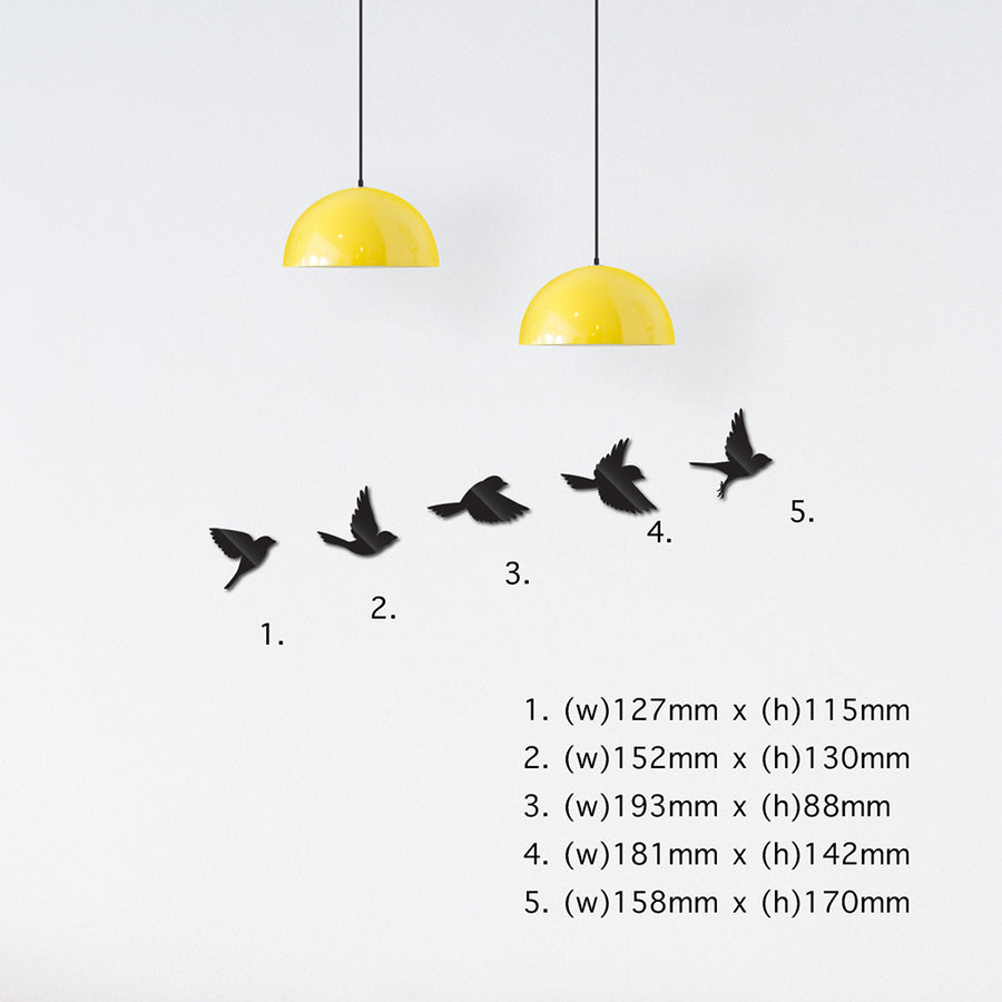 Elegant wall art featuring a collection of sparrows crafted from durable Black ACM, perfect for enhancing any living space.