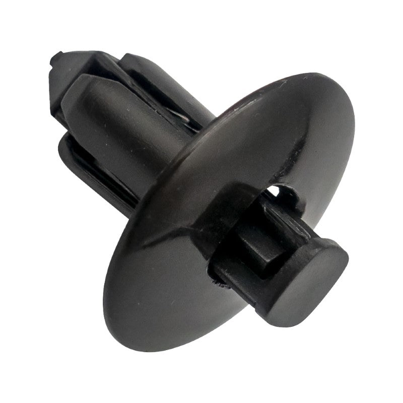 Gloss black GTi push retainer, 19.8mm x 22.3mm with 8mm hole, pack of 30, ideal for secure fastening.