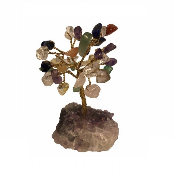 Colorful 9cm Multi Gem Tree with semi-precious stones, ideal for decor, healing, and enhancing positive energy indoors.