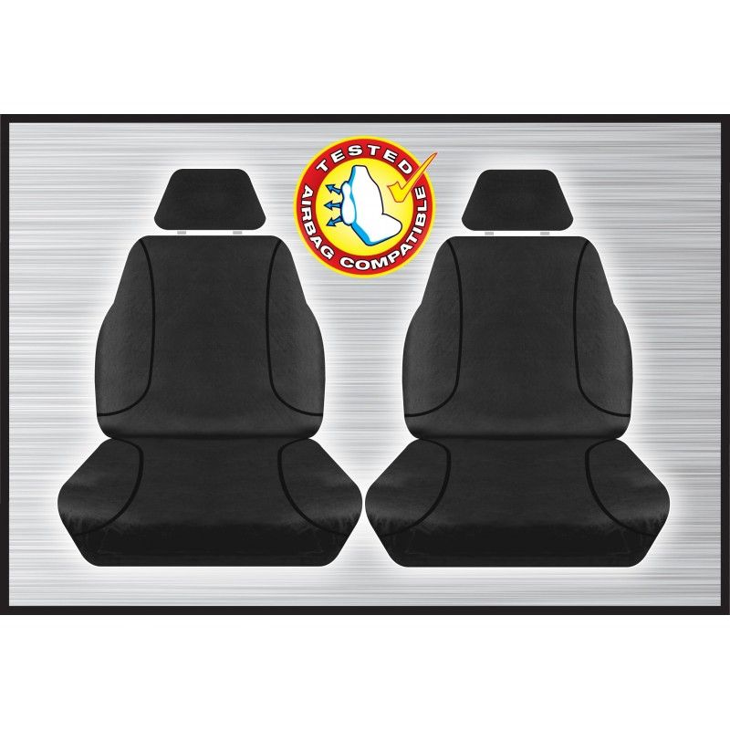 BLACK FRONT CANVAS SEAT COVER - HILUX 07/2015 ONWARD