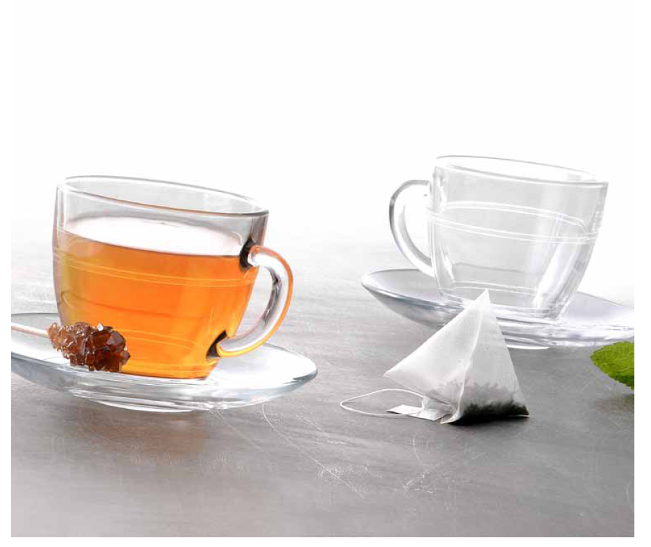 Clear Duralex Gigogne saucer, 13cm, crafted for elegance and durability, perfect for teacups and desserts. Made in France.