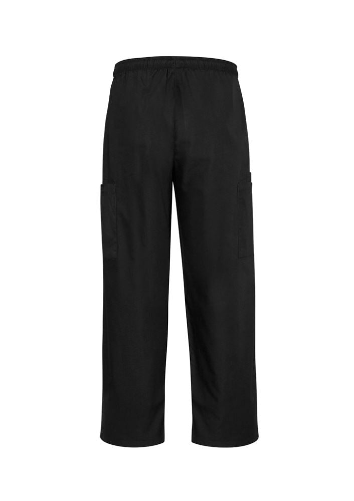 Unisex Classic Scrubs Cargo Pant in black, size 2XL, featuring soft fabric, multiple pockets, and adjustable waist for comfort.