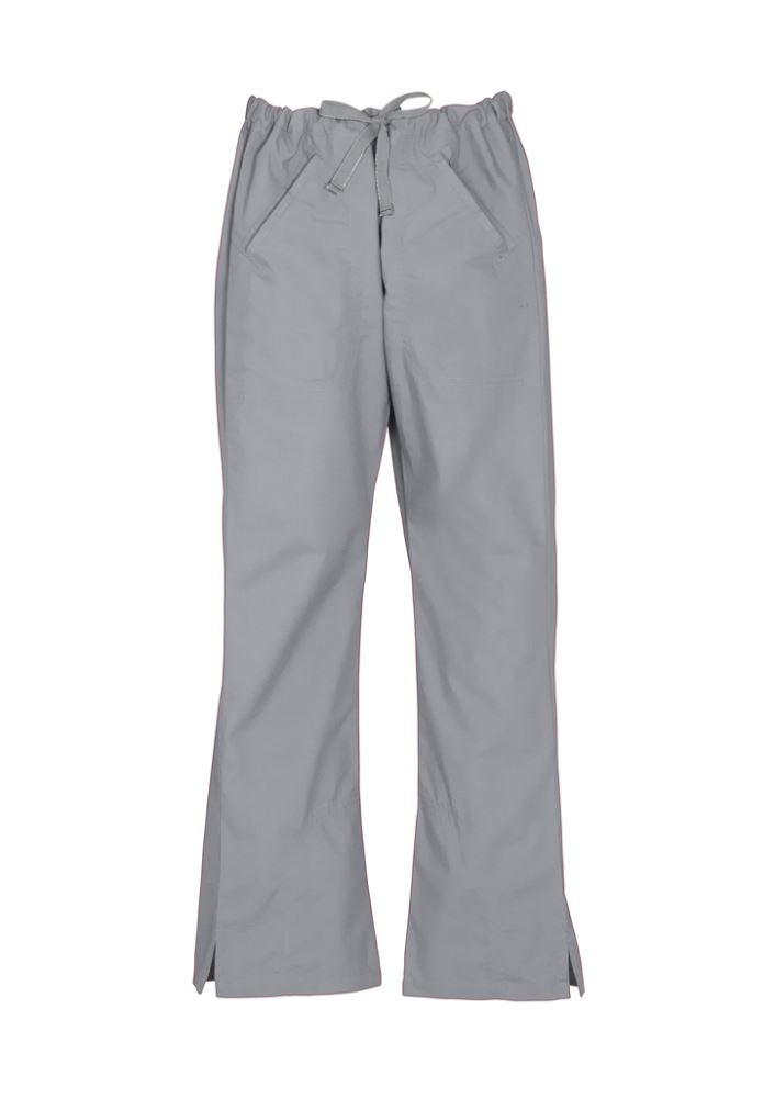 Ladies Classic Scrubs Bootleg Pant in Pewter, size 3XL, featuring soft stretch fabric and stylish bootleg design with pockets.
