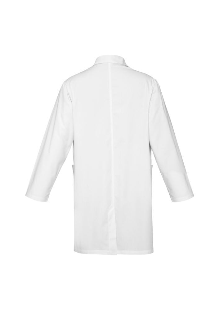 Unisex Classic White Lab Coat in Size 2XL, featuring durable twill fabric, 3/4 length, notched collar, and ample pocket storage.