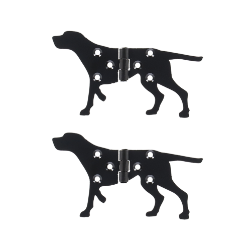 Dog-shaped door hinges in assorted designs, measuring 12 x 7cm, combining functionality with playful home decor.