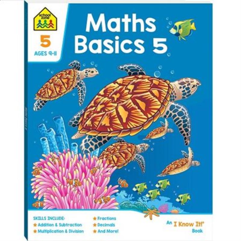 Engaging maths workbook for kids aged 9-11, focusing on fractions, word problems, and essential core skills.