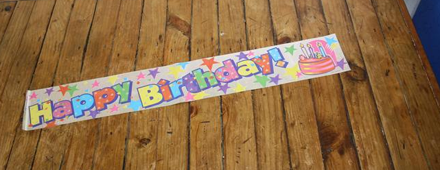 Vibrant 360cm Happy Birthday Banner, perfect for adding festive flair to any celebration at a clearance price.