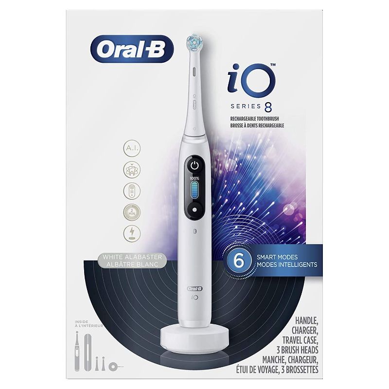 Electric Toothbrush - Braun Oral-B iO Series 8 (White Alabaster)