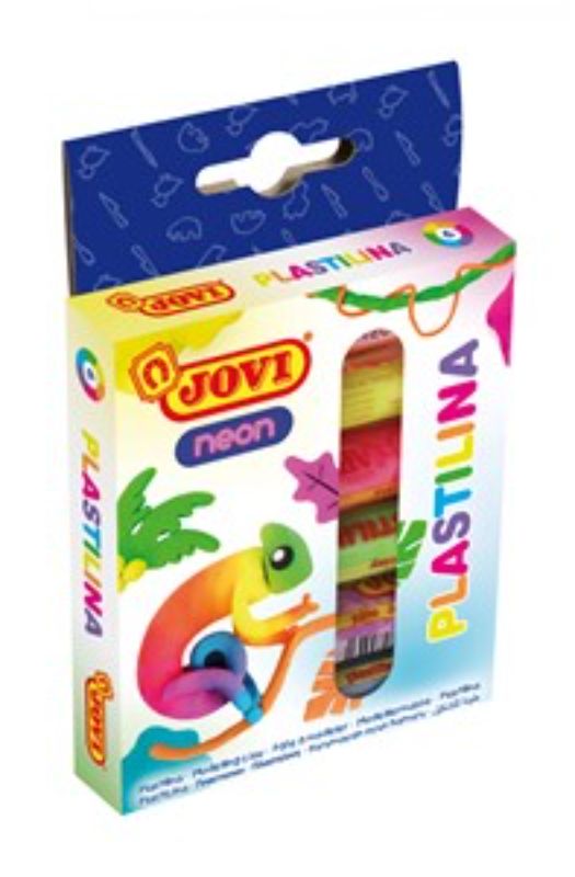 Jovi Plastilina 6x15g neon clay set offers vibrant, non-toxic modeling for safe, endless creativity for all ages.