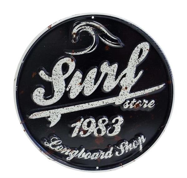 Surf-themed wall plaque measuring 30 x 30cm, perfect for adding coastal vibes to your living space.