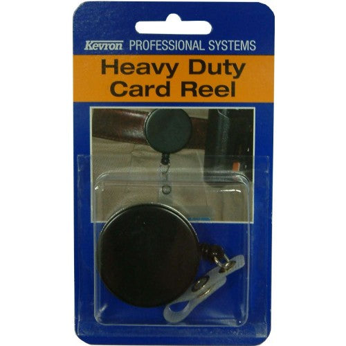 Key reel with 600mm retractable nylon wire, belt clip for easy access to ID badges, keys, and cards.
