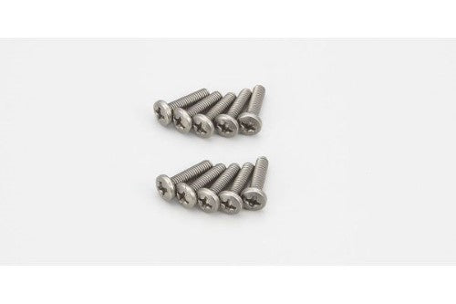 Pack of 8 Kyosho Ttnm BH M3x12 titanium screws, designed for enhanced durability and performance in RC models.