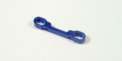Aluminum rear suspension holder for Kyosho Lazer ZX5, enhancing stability, grip, and handling in RC racing.