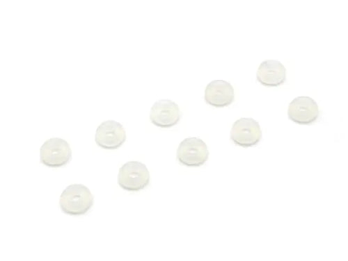 Clear silicone O rings (10 pack) for RC cars, offering durability and flexibility for reliable sealing in model building.