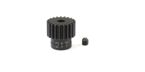 Kyosho Steel Pinion Gear 21T 48DP for RC cars, enhancing speed, durability, and performance with fine tooth design.
