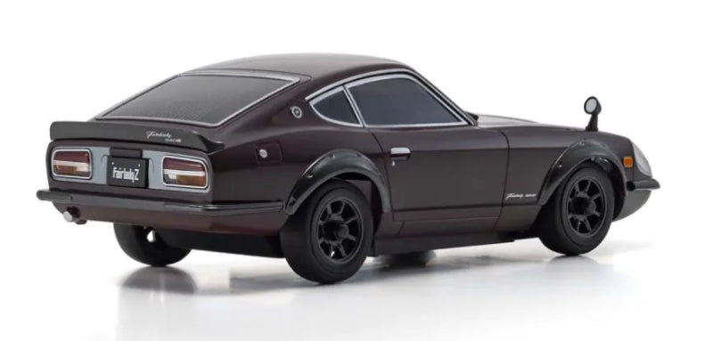 MA-020 Datsun 240Z in maroon, a mini RC car with four-wheel drive and advanced drift features for enthusiasts and collectors.
