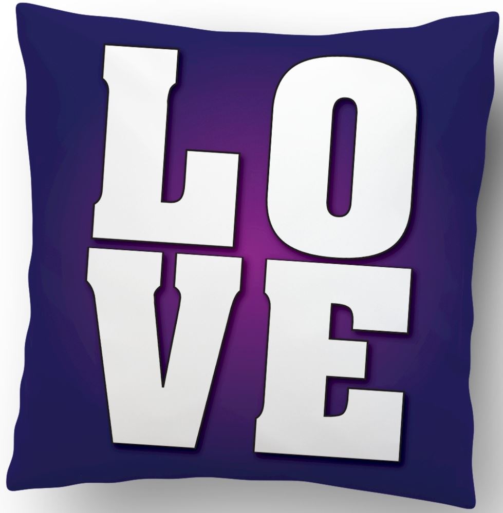 Colorful "LOVE" cushion with inner, perfect for adding fun and character to your living room or bedroom.