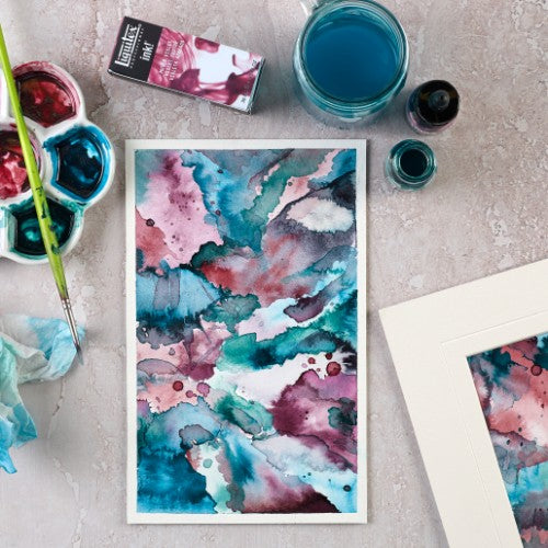 Iridescent Rich Bronze acrylic ink in 30ml, perfect for fluid art techniques with vibrant, quick-drying finish.