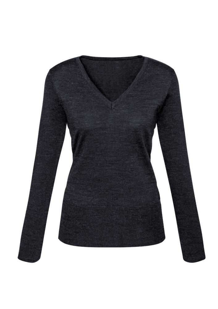Charcoal Ladies Milano Pullover, size XL, featuring ribbed details and a stylish, comfortable fit for any occasion.