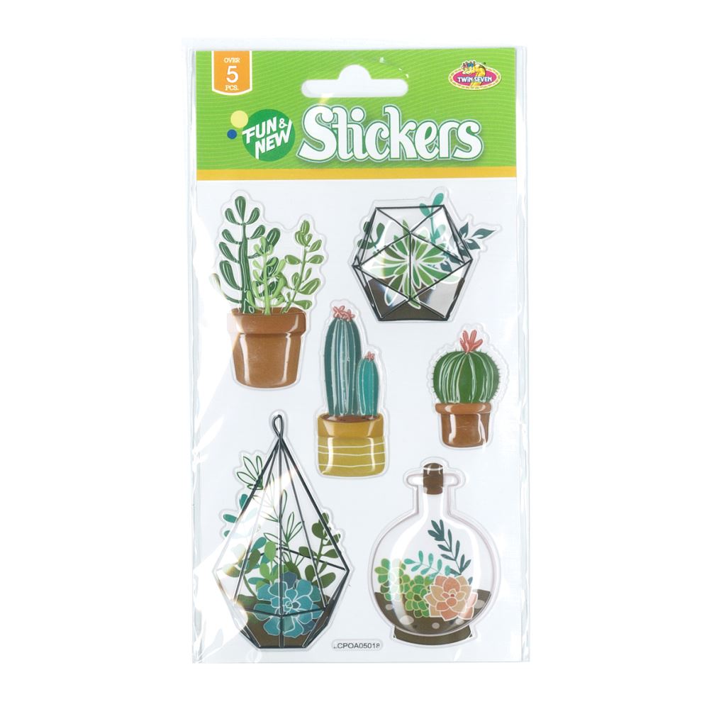 Intricate terrarium stickers perfect for personalizing journals and enhancing creative projects, now at a clearance price.