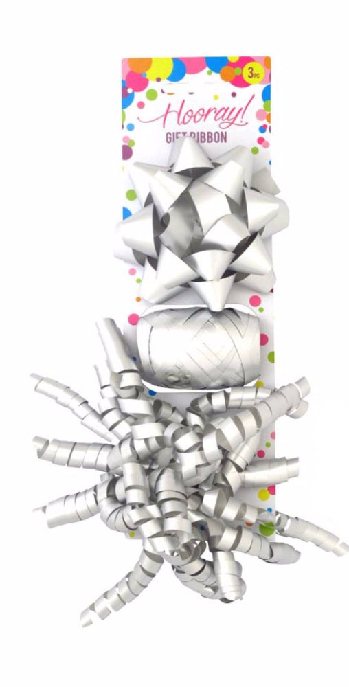 Elegant silver and gold gift ribbon curls for enhancing presents on any special occasion. Perfect for DIY gift wrapping.