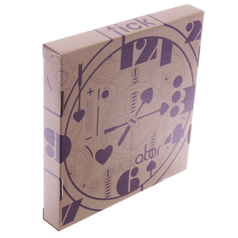 Wooden wall clock featuring Lisa Parker's "Warriors Of Winter" design, 30cm, exquisite winter imagery, ready to hang.