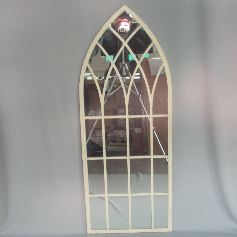 Elegant cream wall mirror measuring 47 x 115cm, perfect for brightening and enhancing any living space.