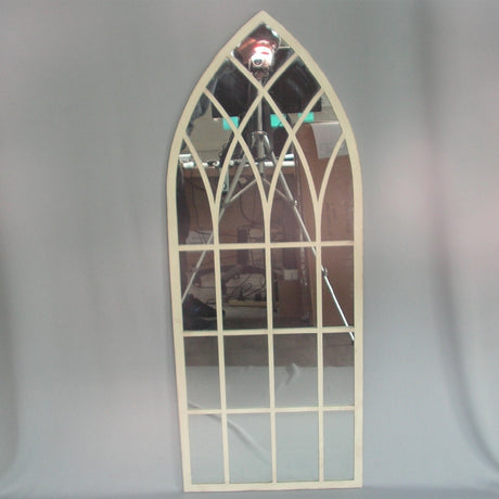 Elegant cream wall mirror measuring 47 x 115cm, perfect for brightening and enhancing any living space.