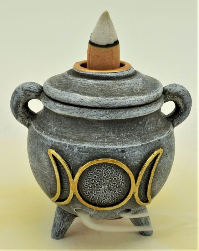 Backflow Burner - Cauldron with intricate design, creating mesmerizing smoke effects for relaxation and ambiance enhancement.