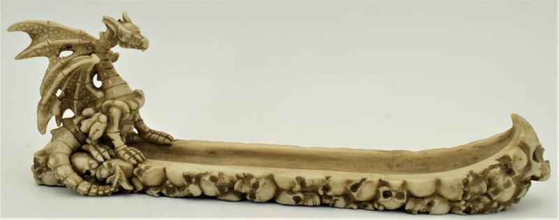 Intricate dragon bone incense burner, enhancing decor and calming atmosphere while beautifully releasing aromatic smoke.